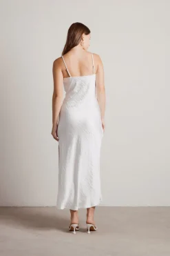 Tobi This Moment Satin Cowl Neck Maxi Dress - Terracotta