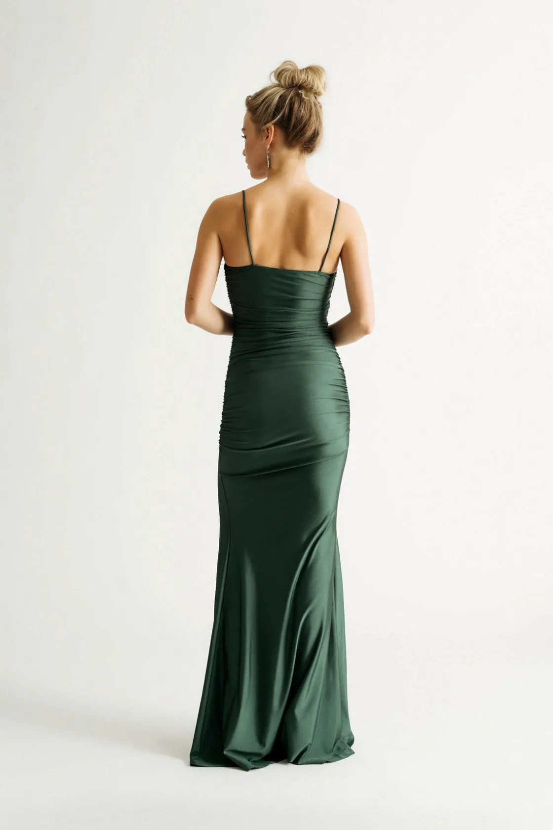 Tobi Time To Go High Slit Bodycon Maxi Dress - Copper Brown