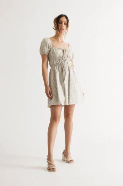 Tobi Timeless Love Floral Skater Mini Dress - Blue