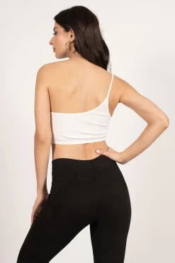 Tobi To The Side Crop Top - White