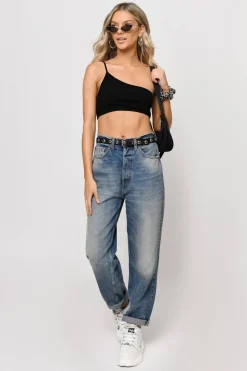 Tobi To The Side Crop Top - White