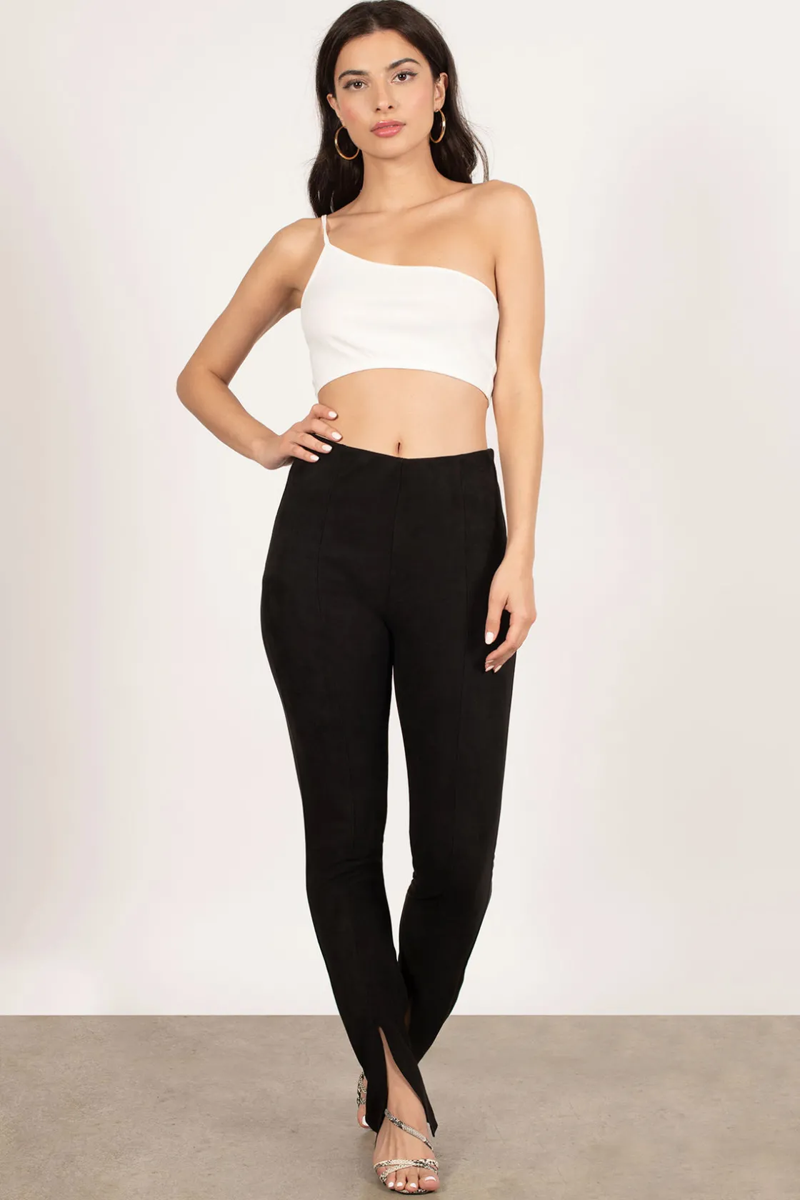 Tobi To The Side Crop Top - White