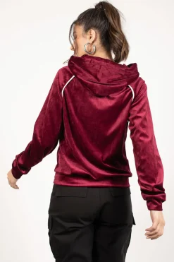 Tobi Track Star Velvet Hoodie -