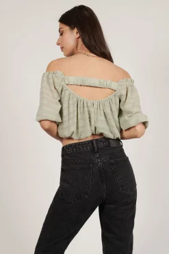 Tobi Try Again Open Back Blouse -