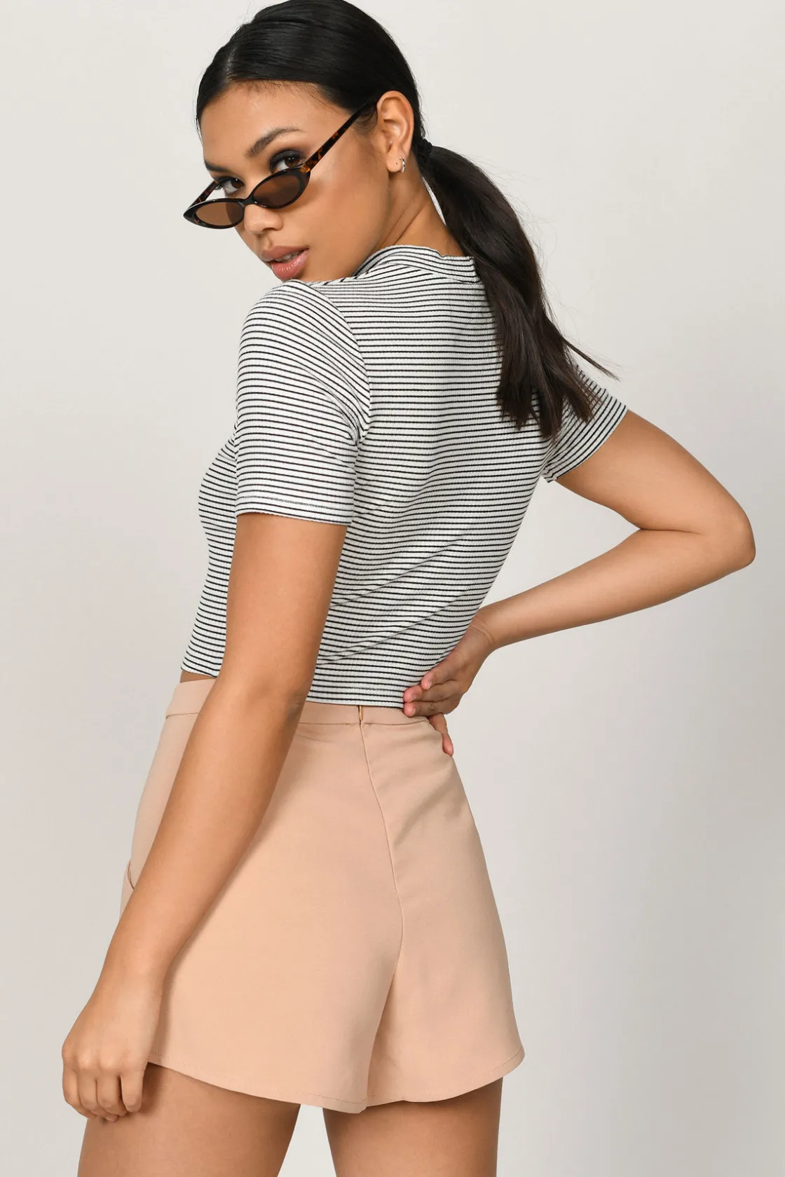 Tobi Tunnel Vision High Waist Shorts -