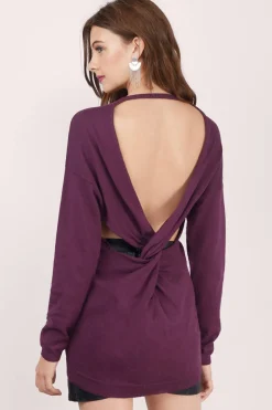 Tobi Twist It Open Back Mini Dress - Ivory
