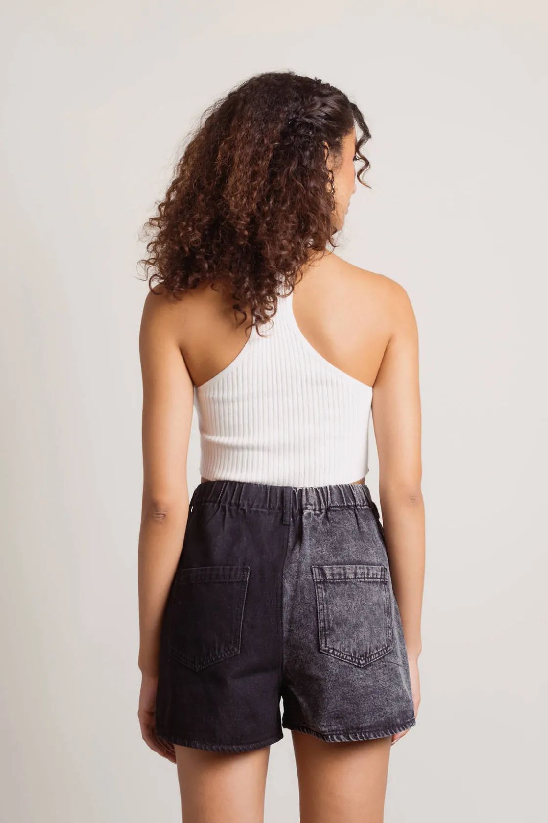 Tobi Two Face Denim Shorts -
