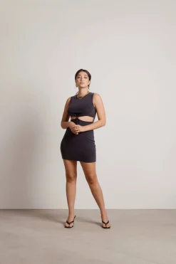 Tobi Underneath It All Front Knot Cutout Mini Dress -