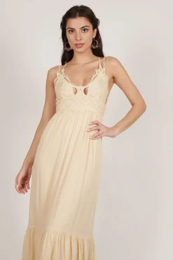 Tobi Valence Lace Ruffle Maxi Dress -