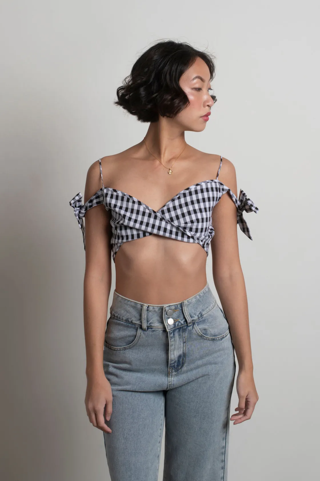 Tobi Victoria Crop Top - Grey