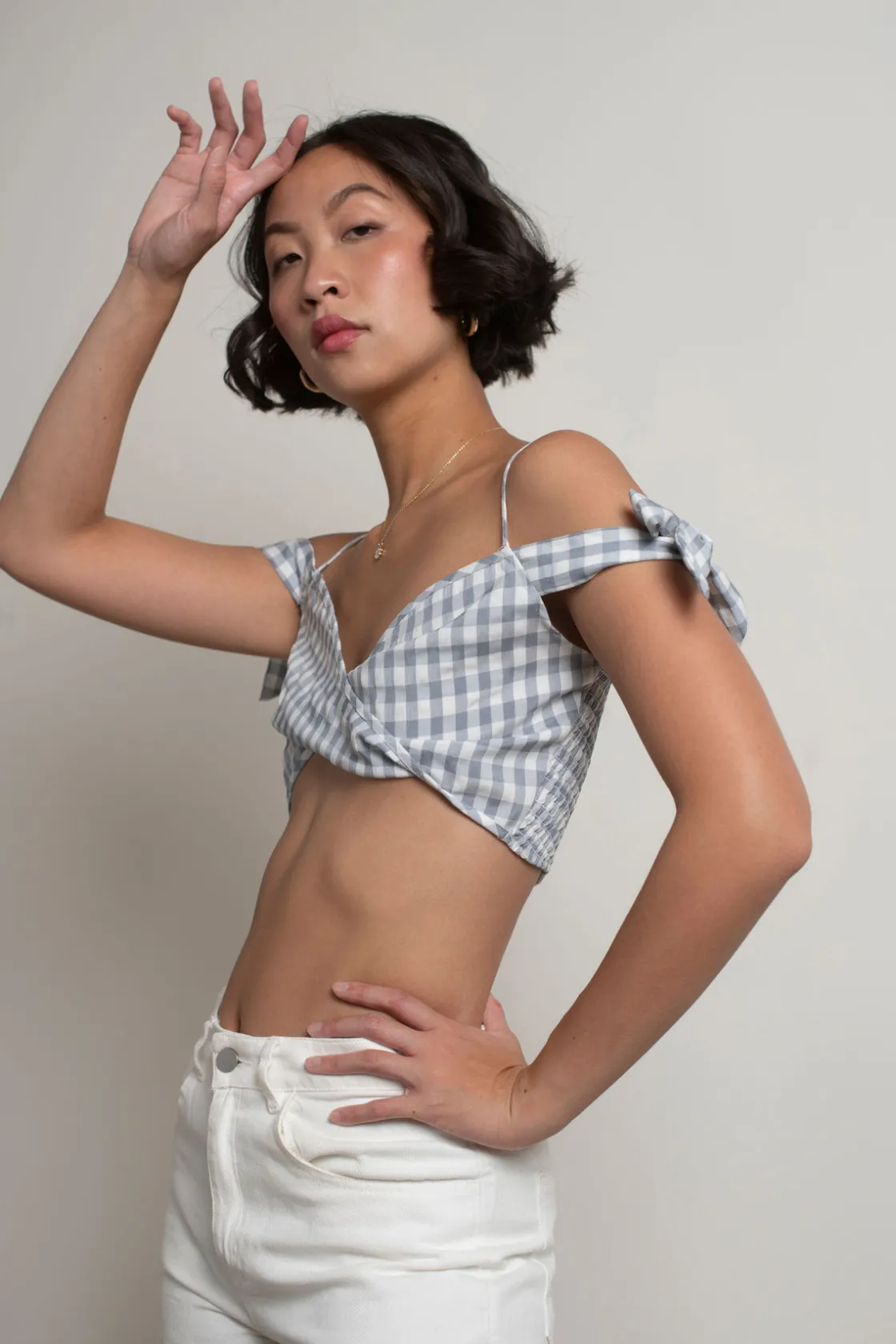 Tobi Victoria Crop Top - Grey