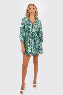 Tobi Viviana Floral Belted Mini Dress -
