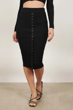 Tobi Wait In Line Pencil Midi Skirt -