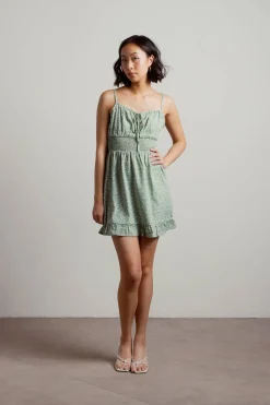 Tobi Waiting Around Floral Smocked Mini Dress -