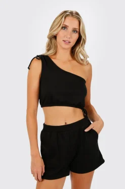 Tobi Walk Off One Shoulder Top And Short Set -