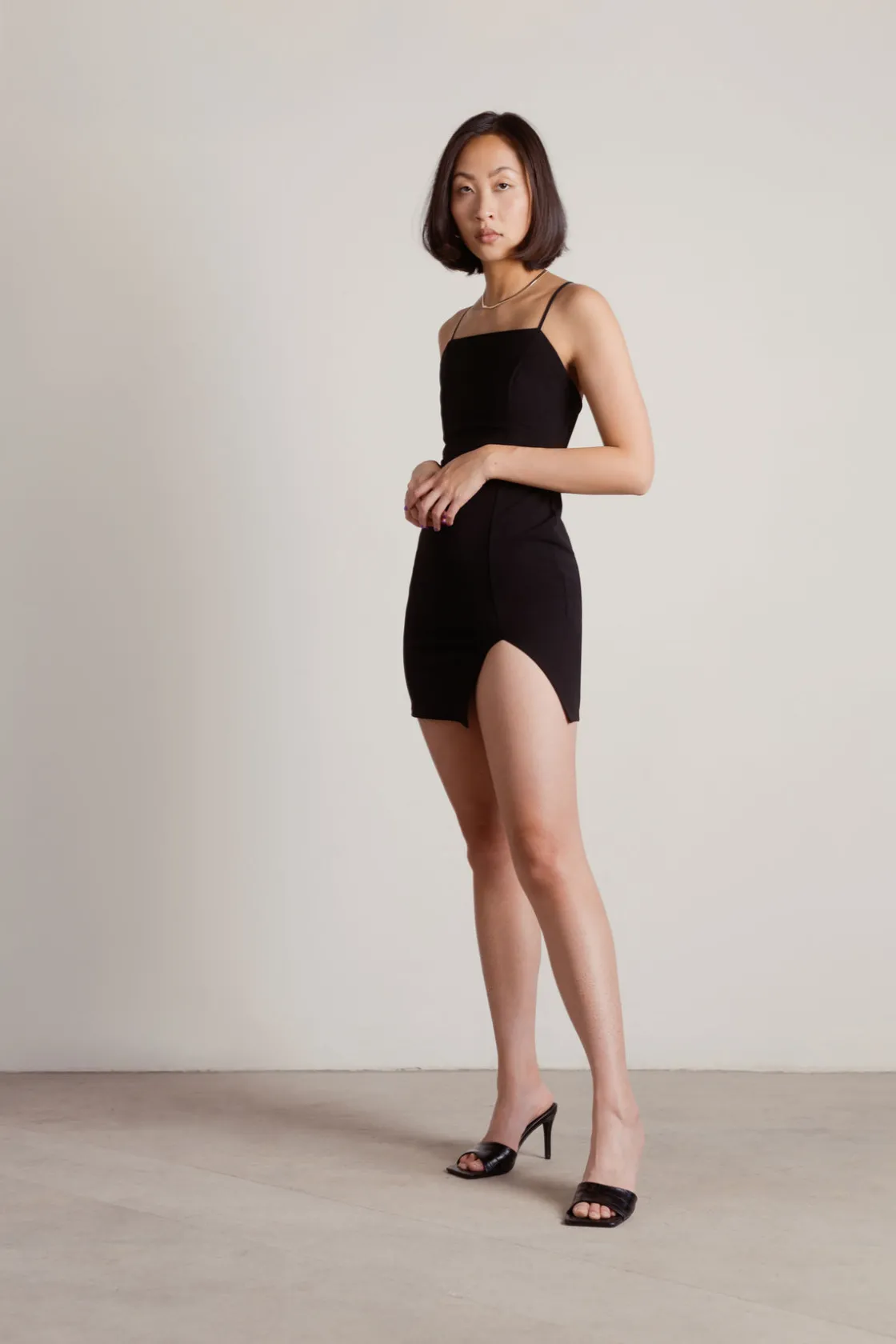 Tobi Walk On By Slit Bodycon Mini Dress -