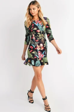 Tobi Wall Of Flowers Floral Ruffle Mini Dress -