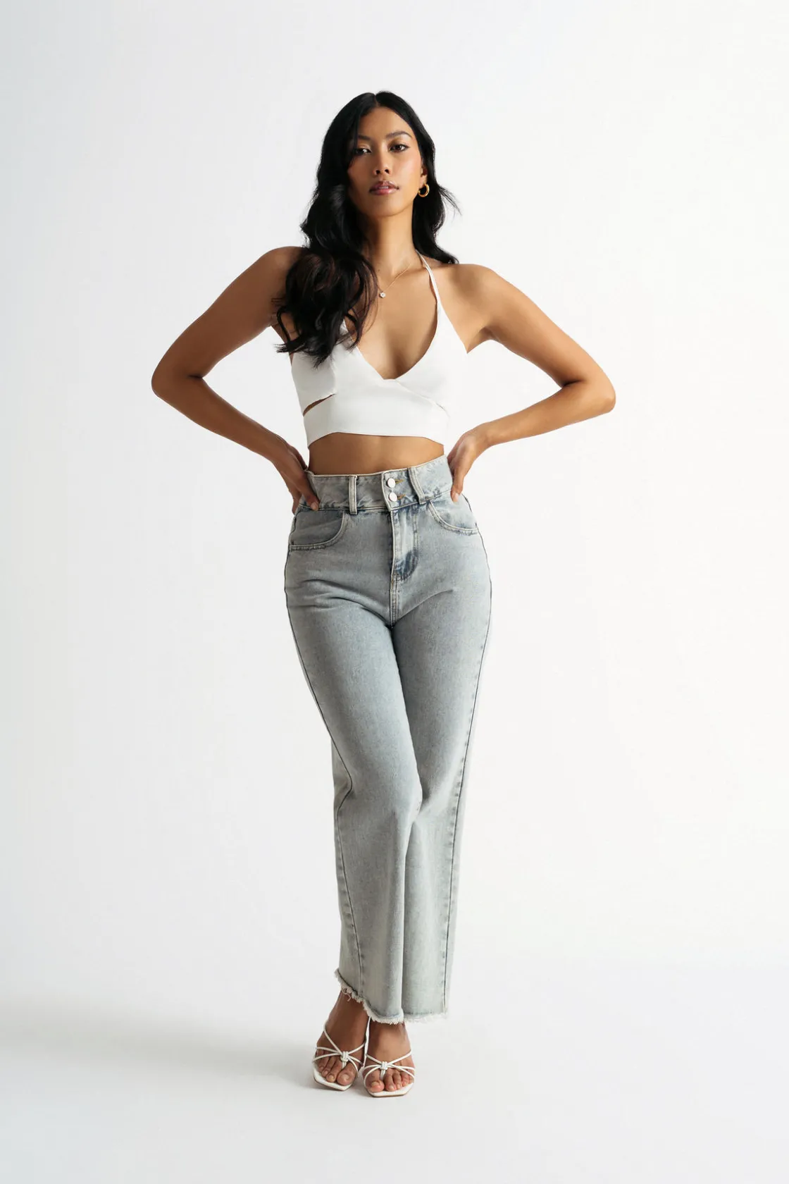 Tobi Want You Around Crop Top - Blue