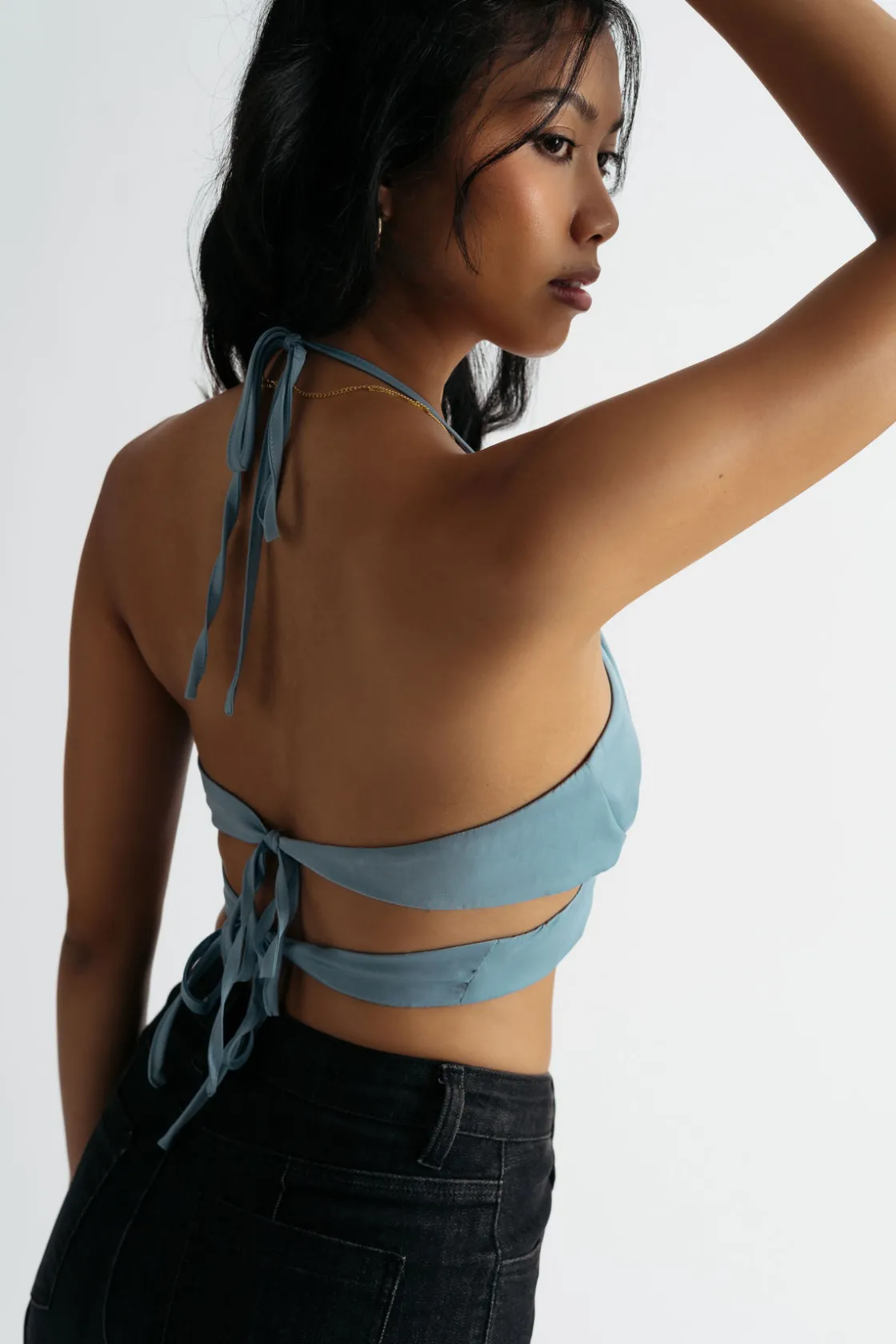 Tobi Want You Around Crop Top - Blue