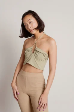 Tobi Warm Breeze Crop Top - Natural