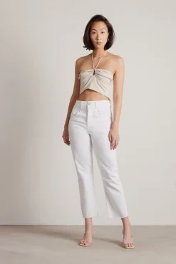 Tobi Warm Breeze Crop Top - Natural