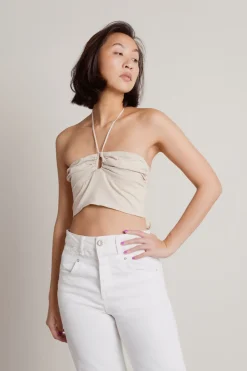 Tobi Warm Breeze Crop Top - Natural