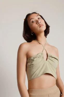 Tobi Warm Breeze Crop Top - Natural