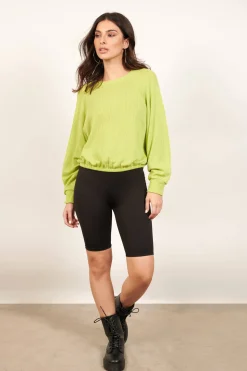 Tobi Warm Up Waffle Knit Top -