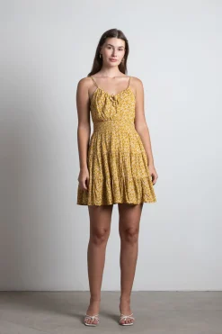 Tobi West Coast Sun Floral Skater Mini Dress -