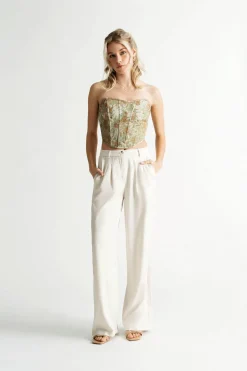 Tobi What A Time Wide Leg Pants - Ivory