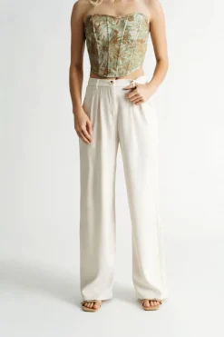 Tobi What A Time Wide Leg Pants - Ivory