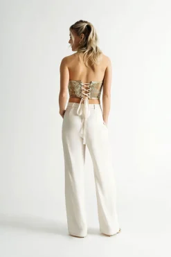 Tobi What A Time Wide Leg Pants - Ivory