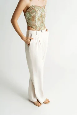Tobi What A Time Wide Leg Pants - Ivory
