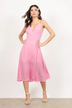 Tobi What I Want Surplice Backless Midi Dress -