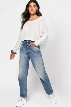 Tobi What Lovers Do Ribbed Top - White