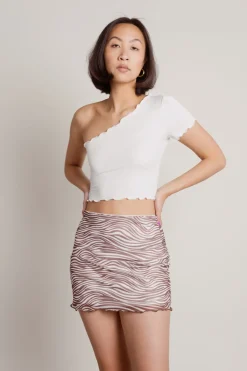 Tobi What Time Zebra Mini Skirt -