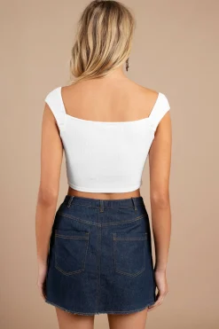Tobi What's Your Angle Crop Top - Black