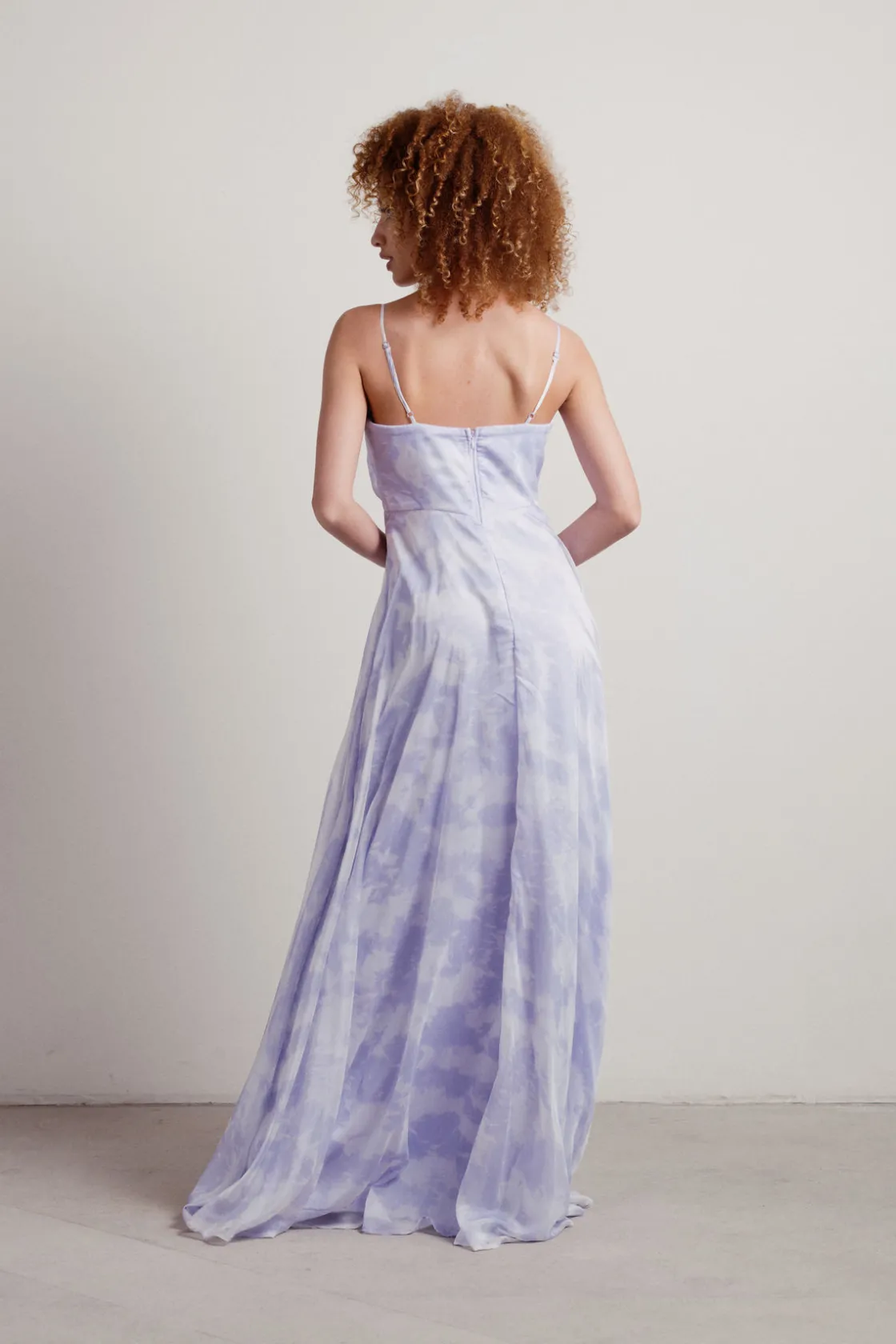 Tobi Whimsical Tie Dye Surplice Maxi Dress -