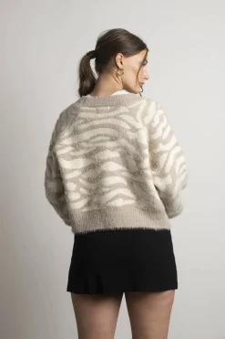 Tobi Wildlife Sweater Cardigan -