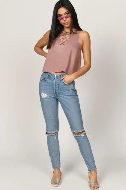 Tobi Willow Crop Top - Black