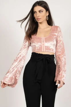 Tobi Witching Hour Crop Top - Blush