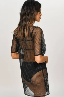 Tobi With You Mesh Embellished Mini Dress -
