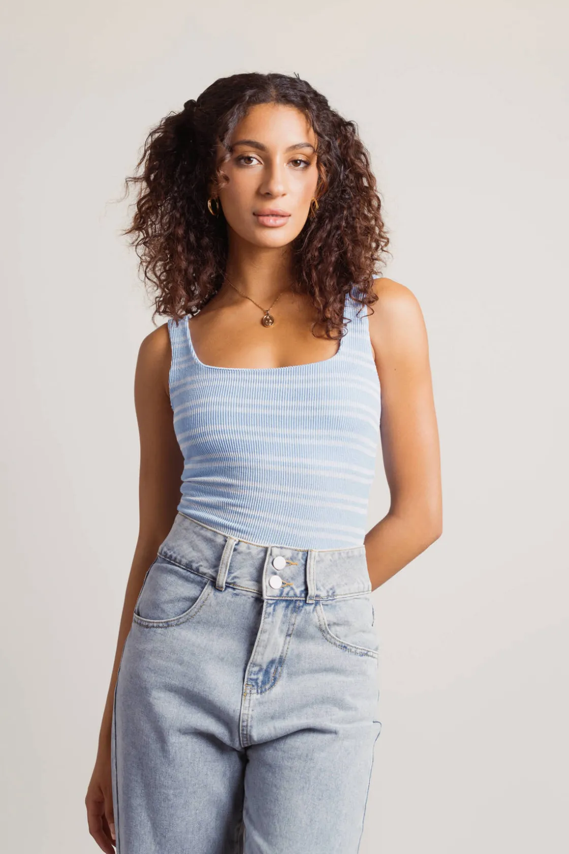 Tobi You Think So Stripe Bodysuit - Orange
