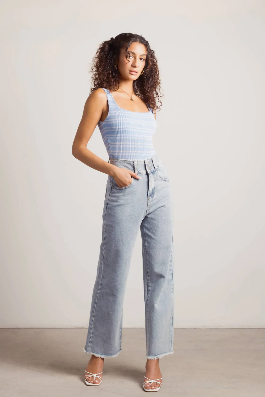 Tobi You Think So Stripe Bodysuit - Orange
