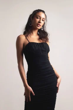Tobi Your Lover Ruched Bodycon Midi Dress -