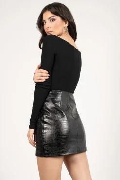 Tobi Yvonne Faux Leather Mini Skirt -