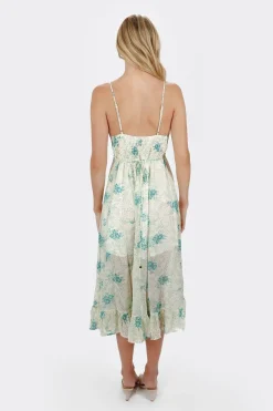 Tobi Zariah Floral Ruffled Hem Midi Dress -