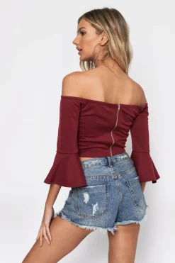 Tobi Zoey Crop Top - Wine