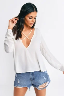 Tobi Zohar Plunging Blouse -