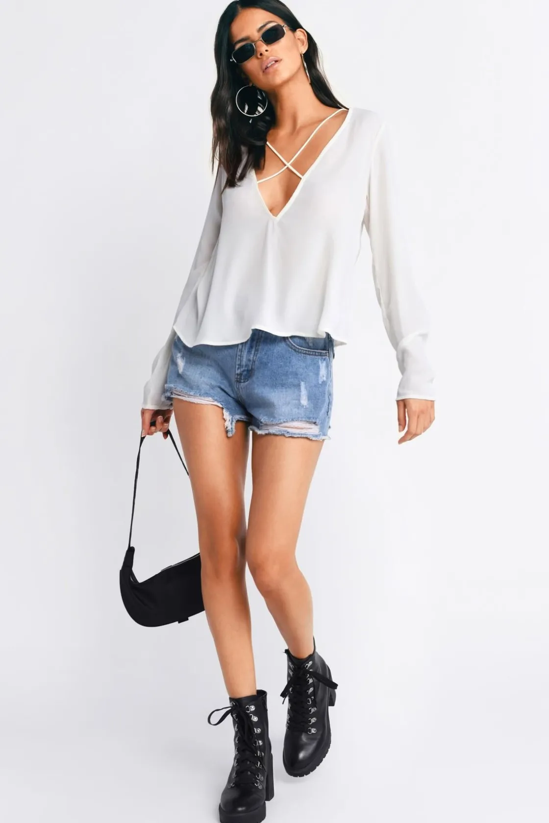 Tobi Zohar Plunging Blouse -